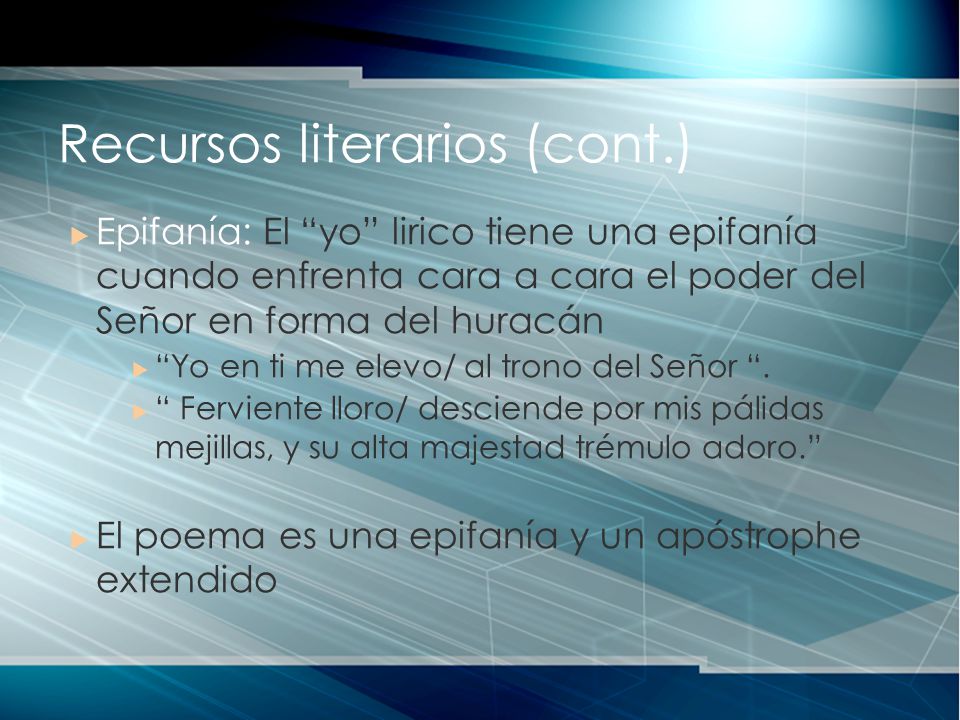 Recursos literarios (cont.)