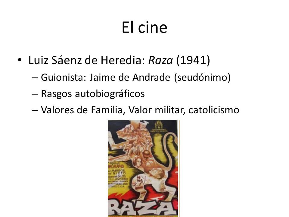 El cine Luiz Sáenz de Heredia: Raza (1941)