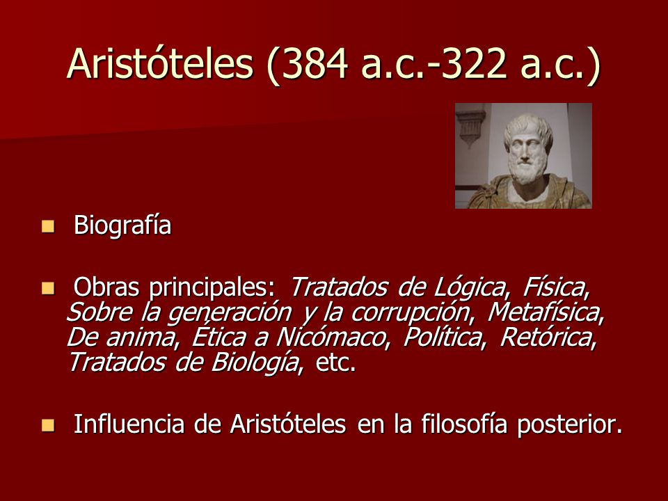 Aristóteles (384 a.c.-322 a.c.) Biografía