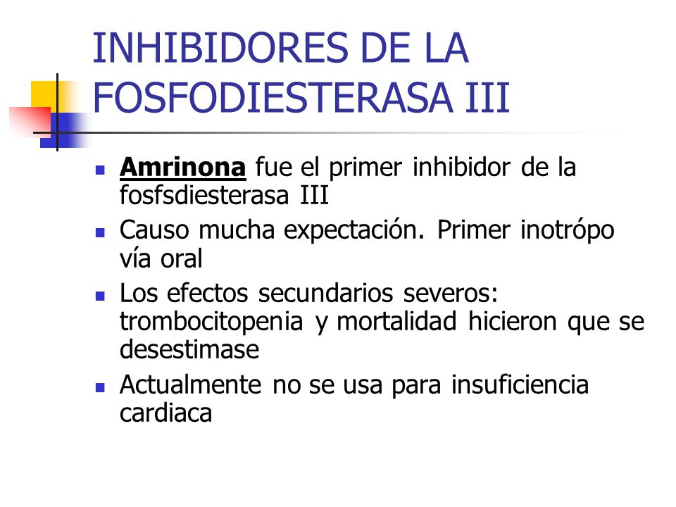 INHIBIDORES DE LA FOSFODIESTERASA III