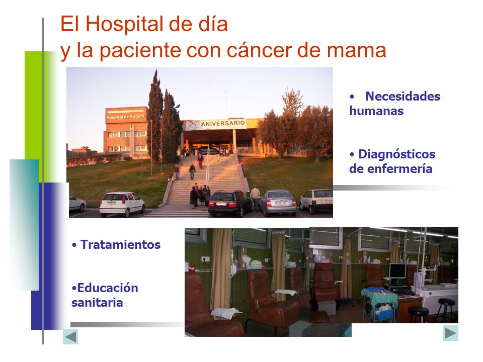 El Hospital de día y la paciente con cáncer de mama