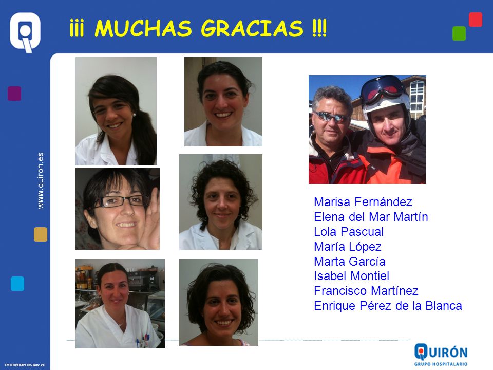 ¡¡¡ MUCHAS GRACIAS !!! Marisa Fernández Elena del Mar Martín
