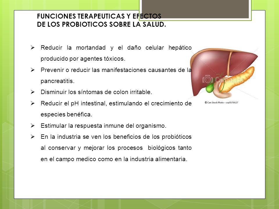 FUNCIONES TERAPEUTICAS Y EFECTOS DE LOS PROBIOTICOS SOBRE LA SALUD.
