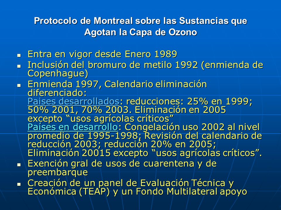 Protocolo de Montreal sobre las Sustancias que Agotan la Capa de Ozono