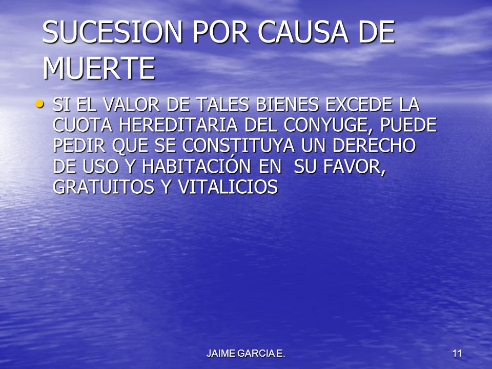 SUCESION POR CAUSA DE MUERTE