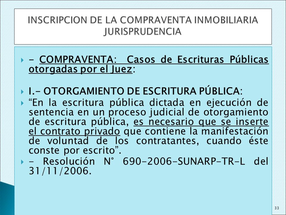 - COMPRAVENTA: Casos de Escrituras Públicas otorgadas por el Juez:
