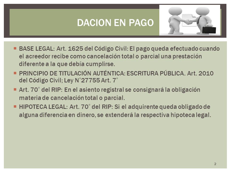 DACION EN PAGO