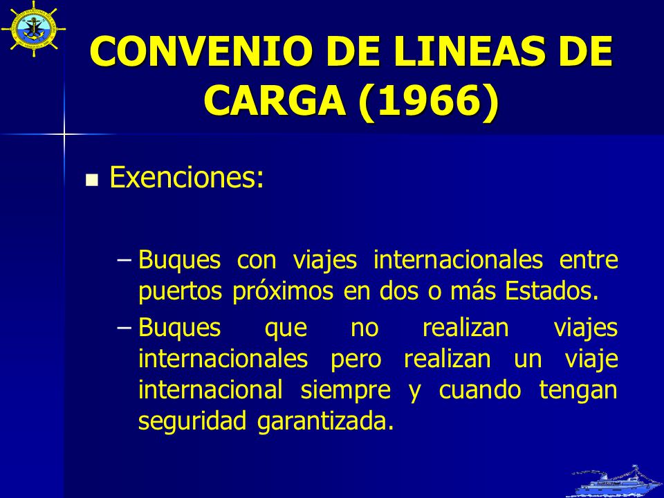 CONVENIO DE LINEAS DE CARGA (1966)