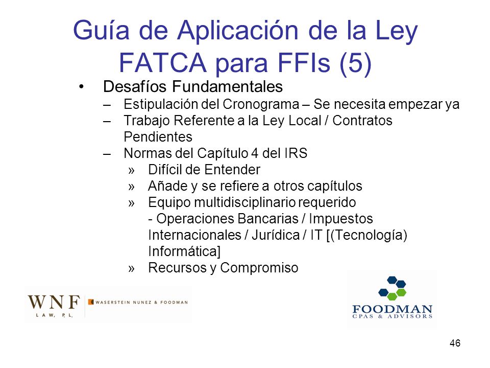 Guía de Aplicación de la Ley FATCA para FFIs (5)