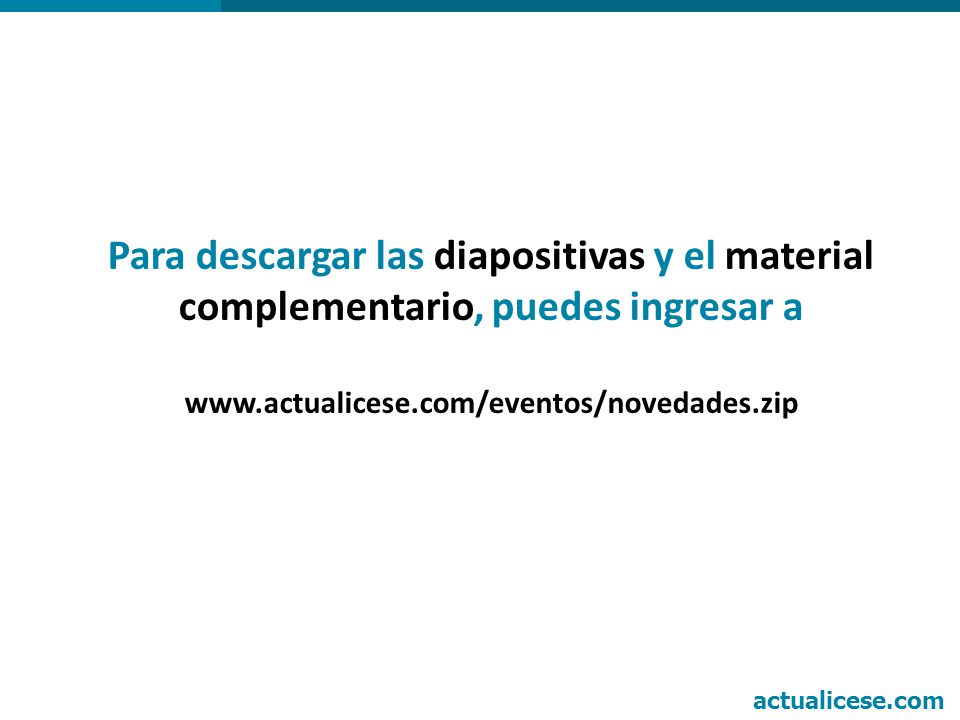 Para descargar las diapositivas y el material complementario, puedes ingresar a