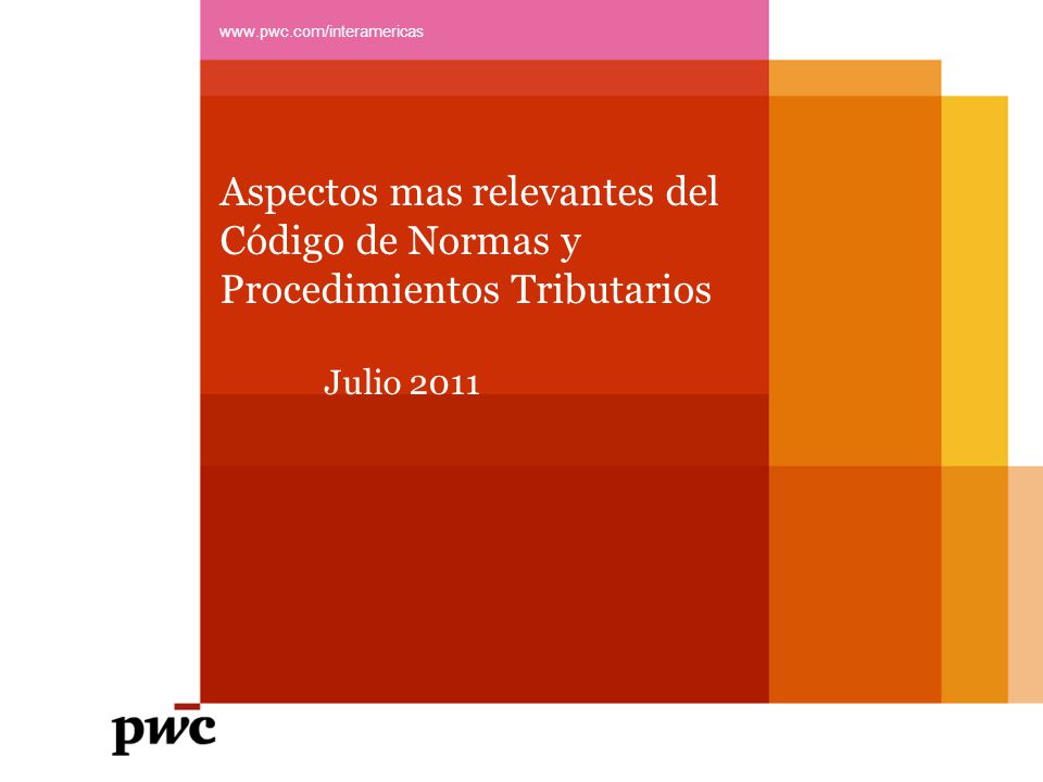 Aspectos mas relevantes del Código de Normas y Procedimientos Tributarios