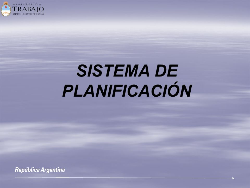 SISTEMA DE PLANIFICACIÓN