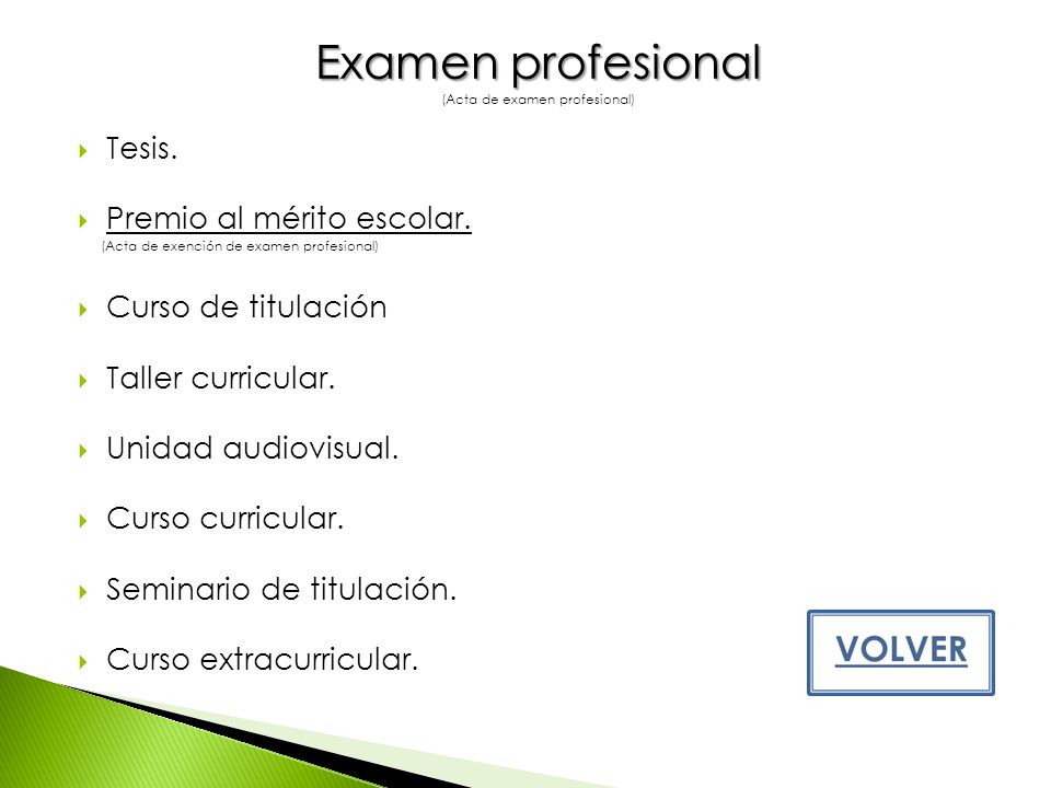 (Acta de examen profesional)