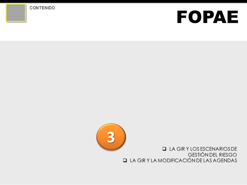 FOPAE 3 LA GIR Y LOS ESCENARIOS DE GESTIÓN DEL RIESGO