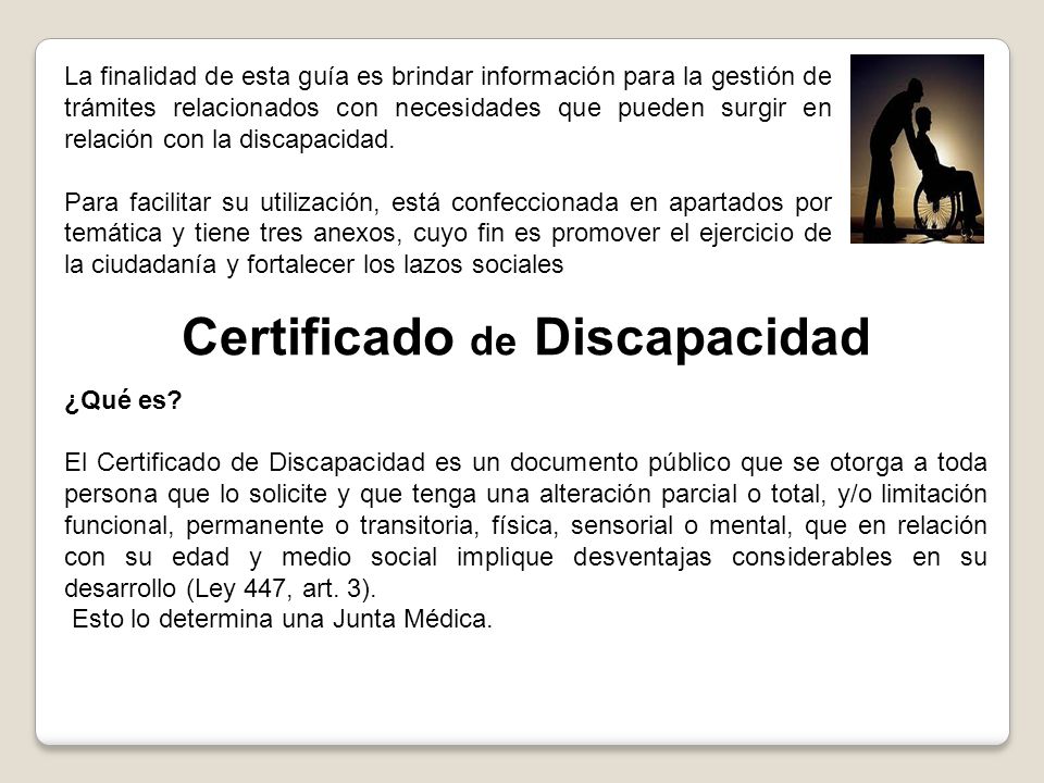 Certificado de Discapacidad