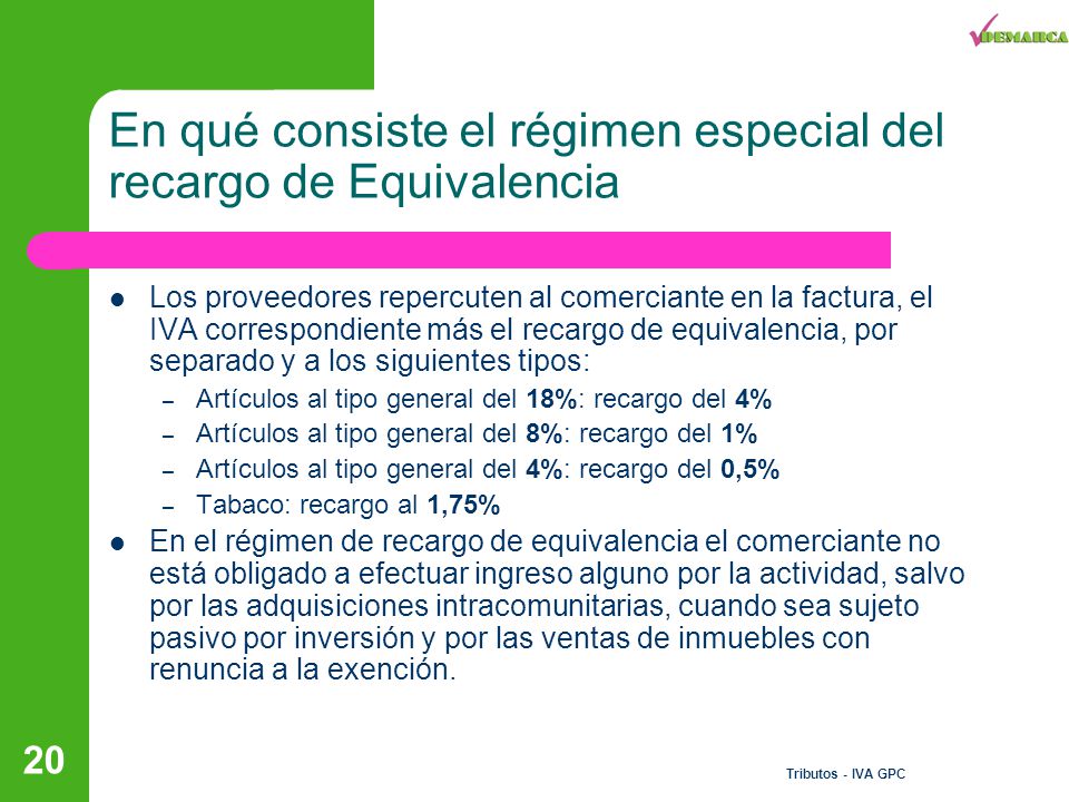 En qué consiste el régimen especial del recargo de Equivalencia