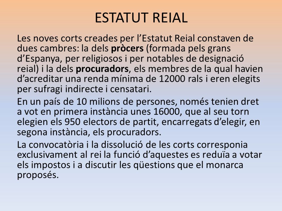 ESTATUT REIAL