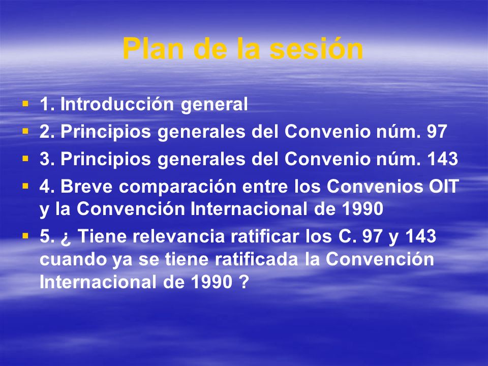 Plan de la sesión 1. Introducción general