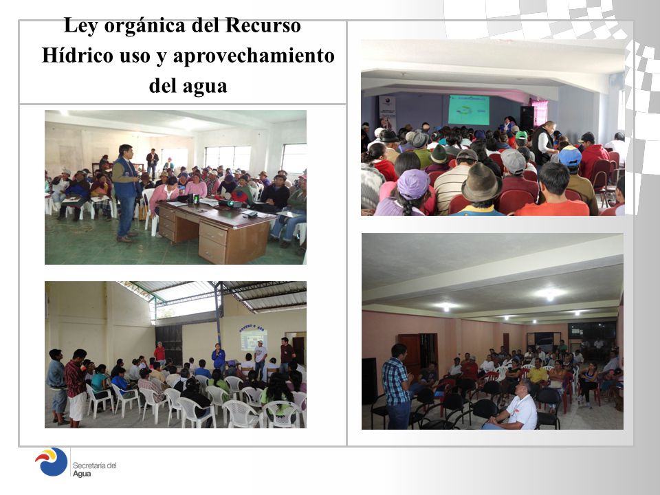 Ley orgánica del Recurso Hídrico uso y aprovechamiento del agua