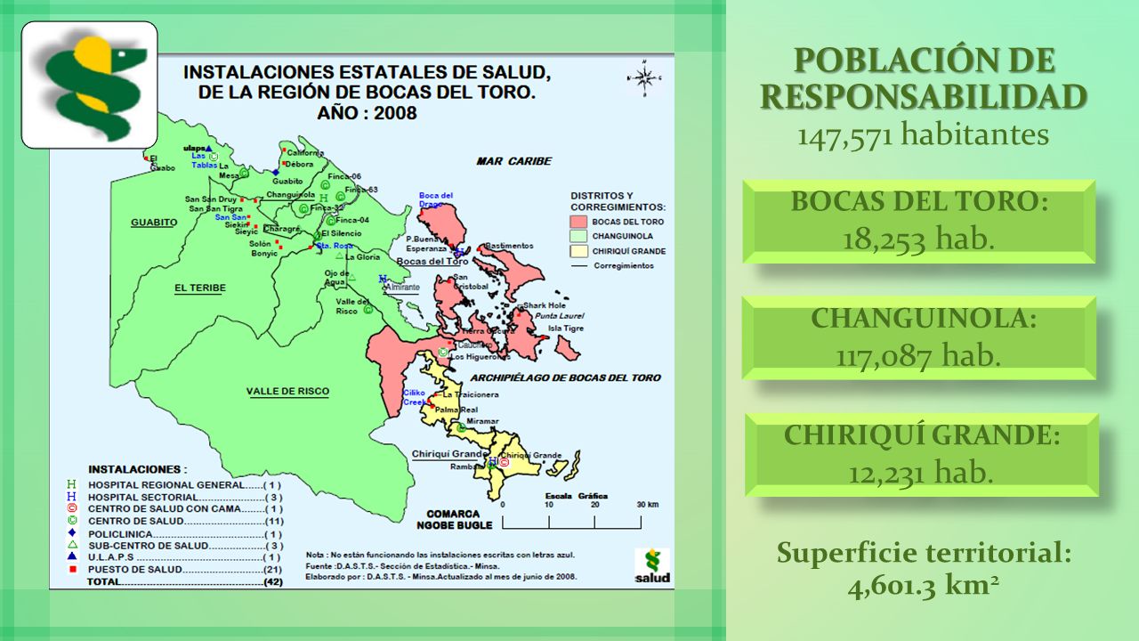 POBLACIÓN DE RESPONSABILIDAD 147,571 habitantes Superficie territorial: 4,601.3 km2