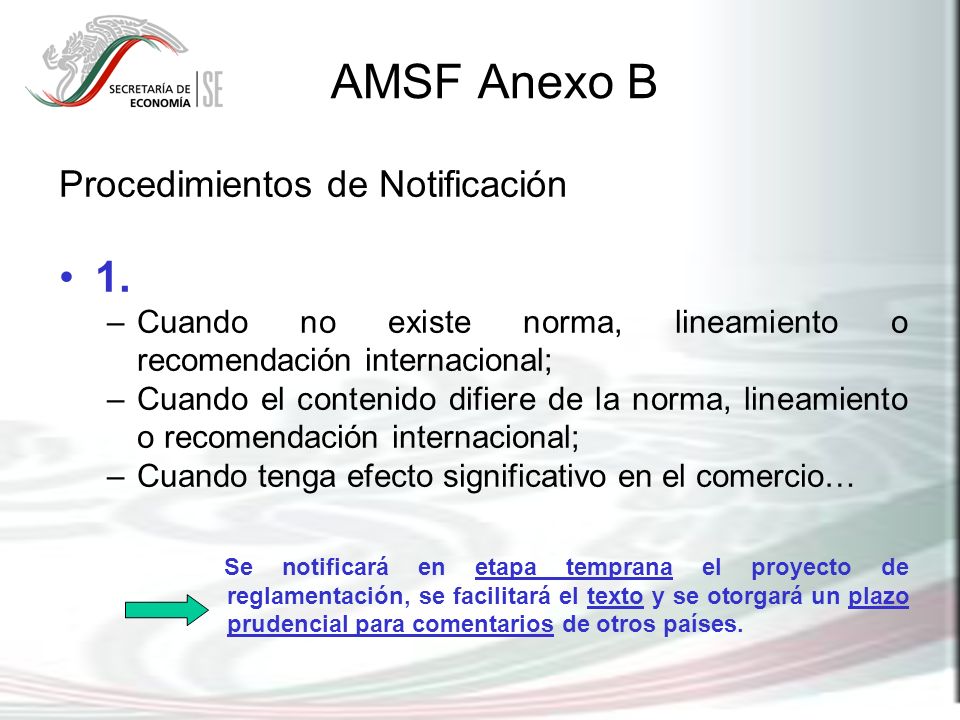AMSF Anexo B 1. Procedimientos de Notificación