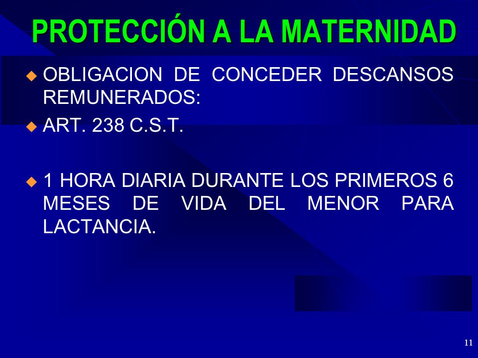 PROTECCIÓN A LA MATERNIDAD