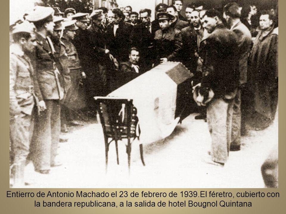 Entierro de Antonio Machado el 23 de febrero de 1939