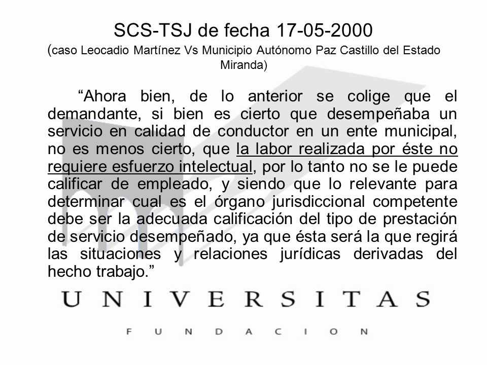 SCS-TSJ de fecha (caso Leocadio Martínez Vs Municipio Autónomo Paz Castillo del Estado Miranda)