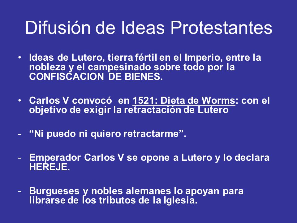 Difusión de Ideas Protestantes