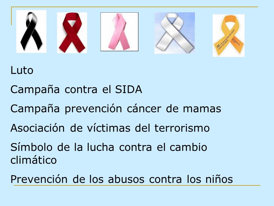 Luto Campaña contra el SIDA. Campaña prevención cáncer de mamas. Asociación de víctimas del terrorismo.