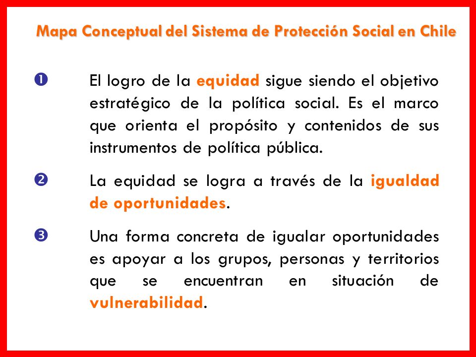 Mapa Conceptual del Sistema de Protección Social en Chile