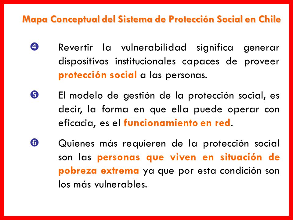 Mapa Conceptual del Sistema de Protección Social en Chile