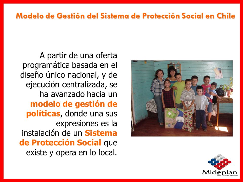 Modelo de Gestión del Sistema de Protección Social en Chile