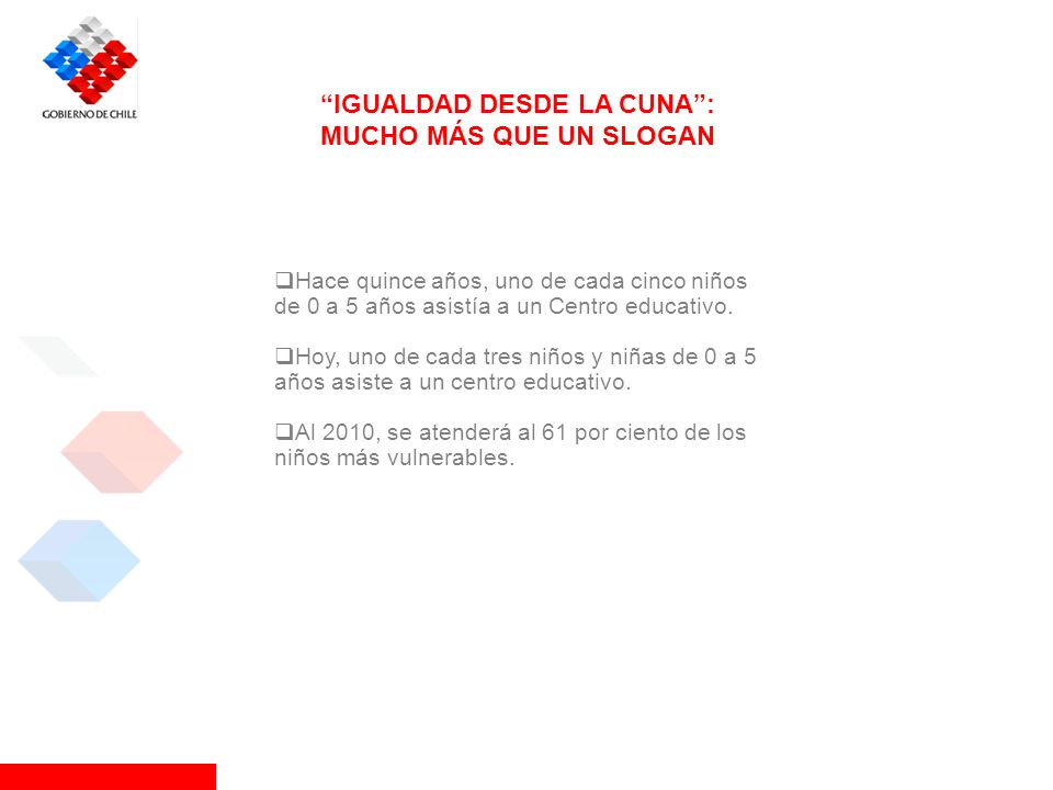 IGUALDAD DESDE LA CUNA : MUCHO MÁS QUE UN SLOGAN