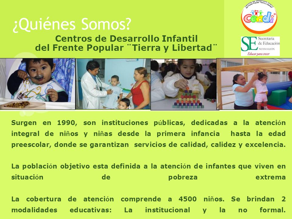 Centros de Desarrollo Infantil del Frente Popular ¨Tierra y Libertad¨