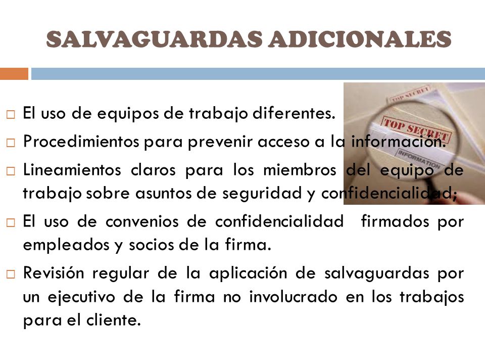 SALVAGUARDAS ADICIONALES