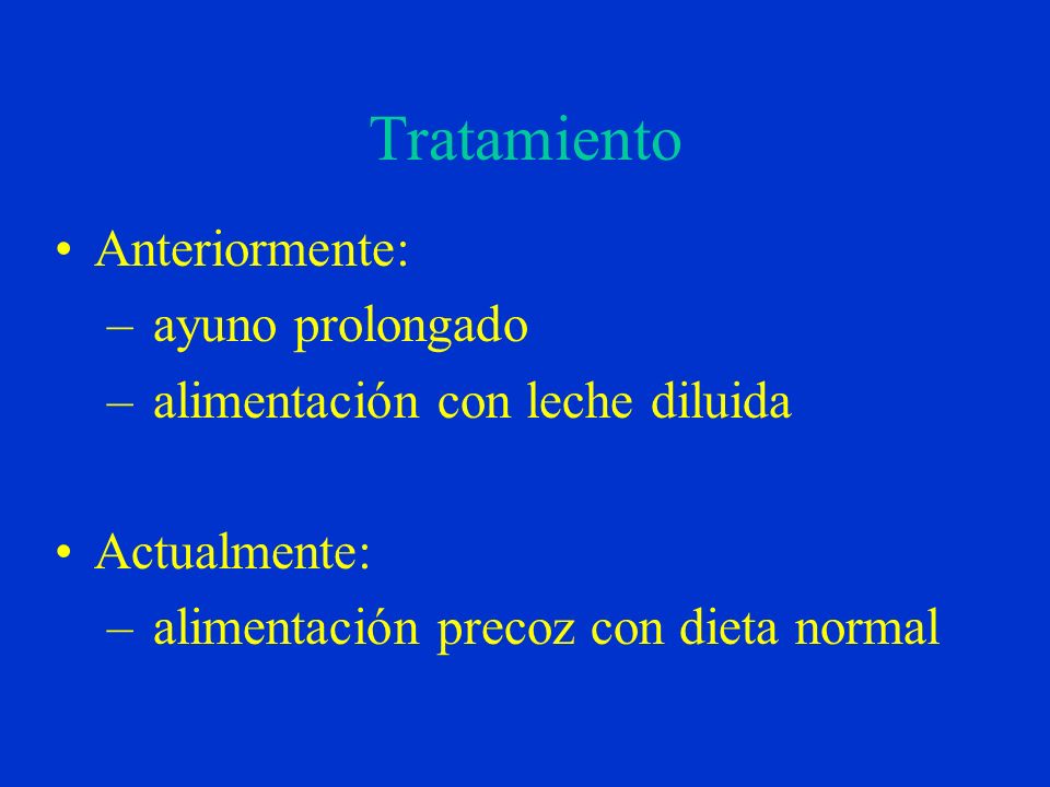 Tratamiento Anteriormente: ayuno prolongado