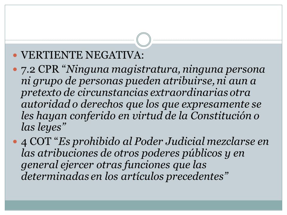 VERTIENTE NEGATIVA: