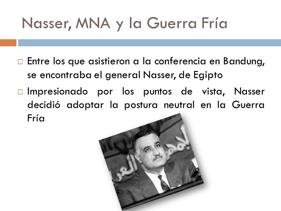Nasser, MNA y la Guerra Fría