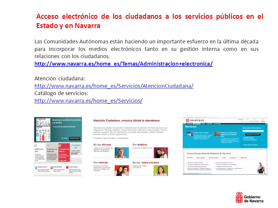Acceso electrónico de los ciudadanos a los servicios públicos en el Estado y en Navarra