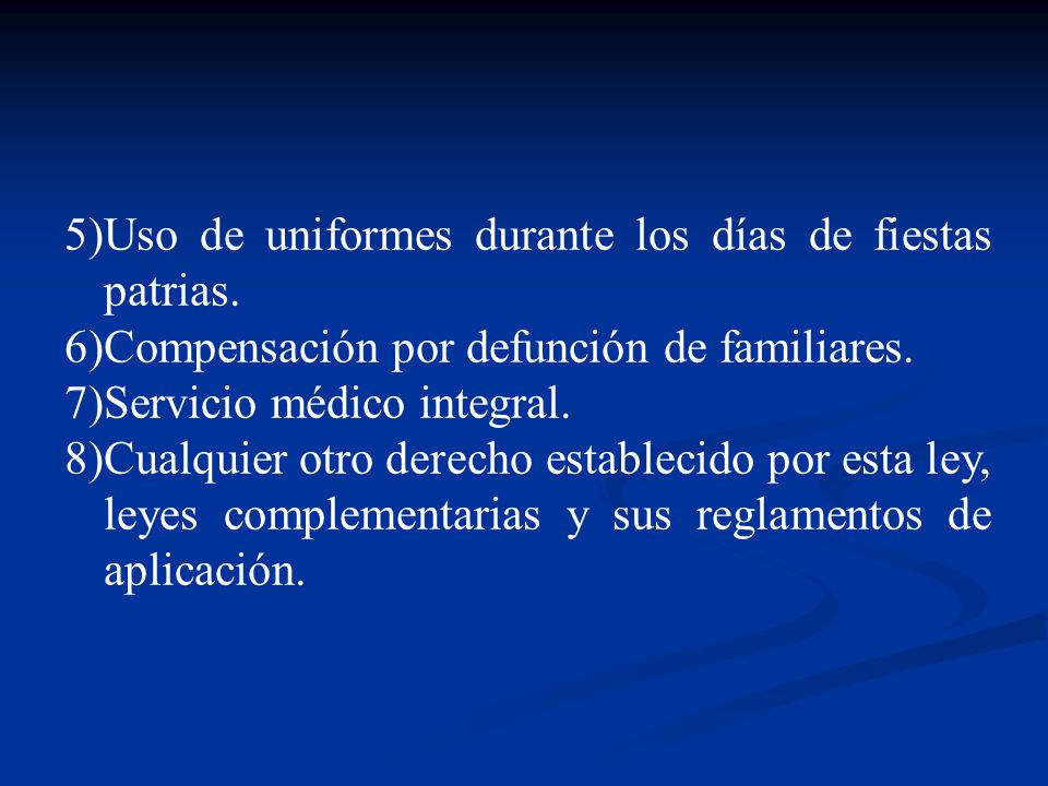 Uso de uniformes durante los días de fiestas patrias.