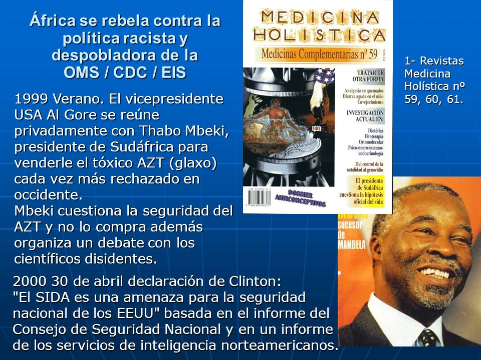 África se rebela contra la política racista y despobladora de la OMS / CDC / EIS