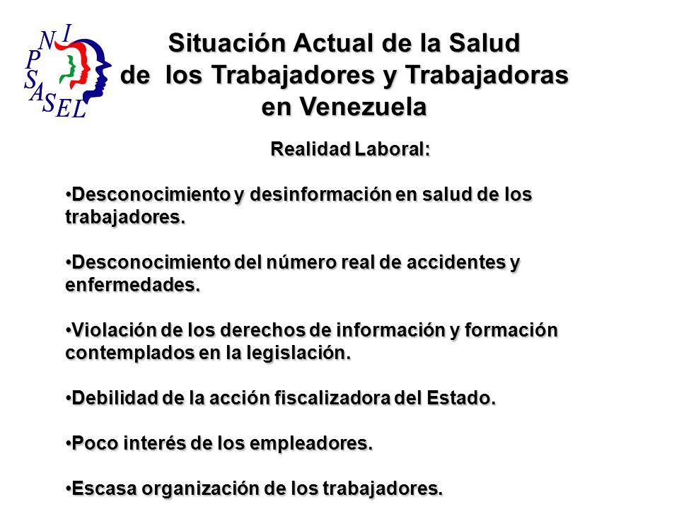 Situación Actual de la Salud de los Trabajadores y Trabajadoras