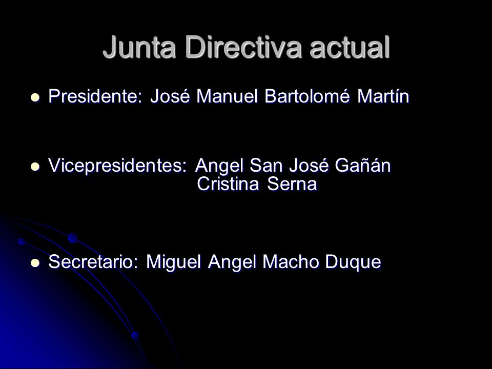 Junta Directiva actual