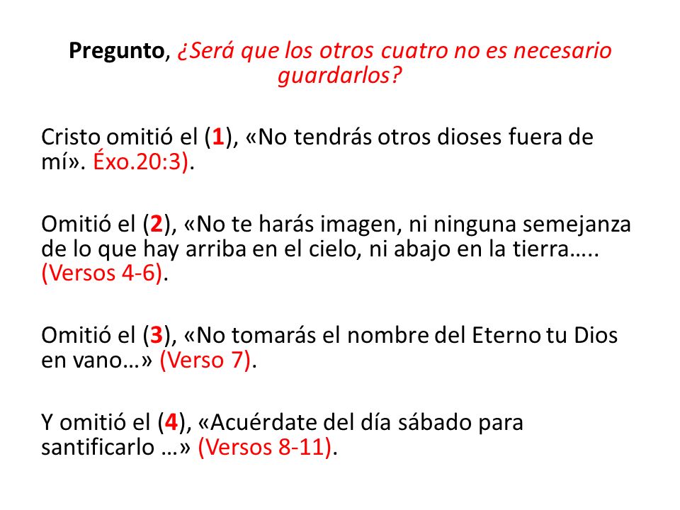 Pregunto, ¿Será que los otros cuatro no es necesario guardarlos