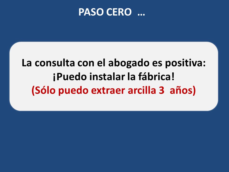 La consulta con el abogado es positiva: ¡Puedo instalar la fábrica!