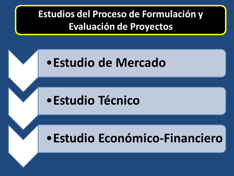 Estudios del Proceso de Formulación y Evaluación de Proyectos