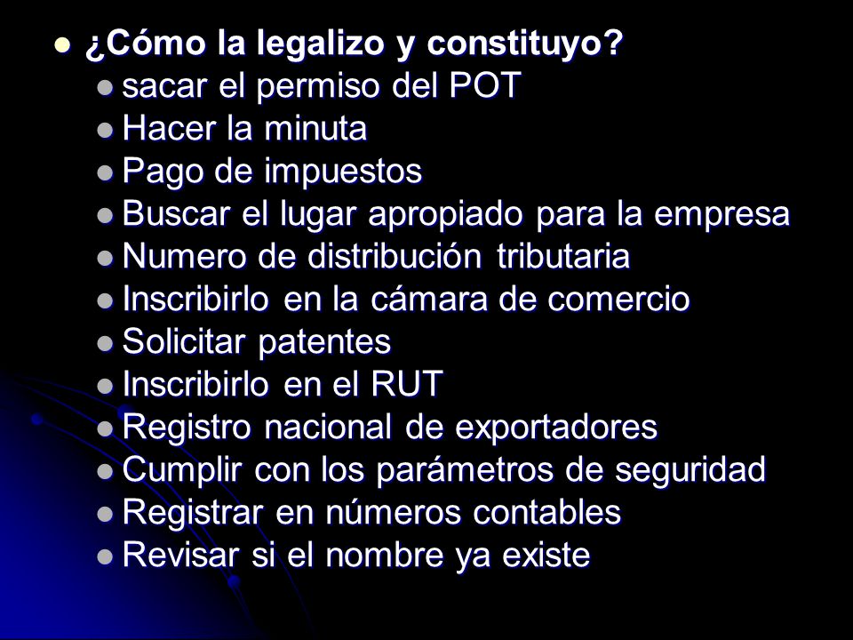 ¿Cómo la legalizo y constituyo sacar el permiso del POT