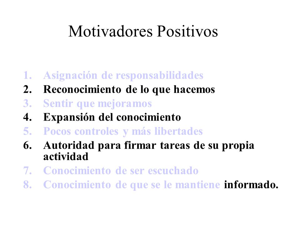 Motivadores Positivos