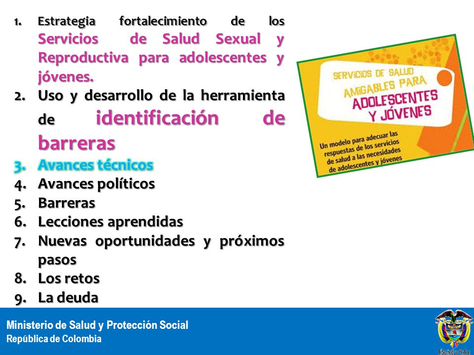 Uso y desarrollo de la herramienta de identificación de barreras